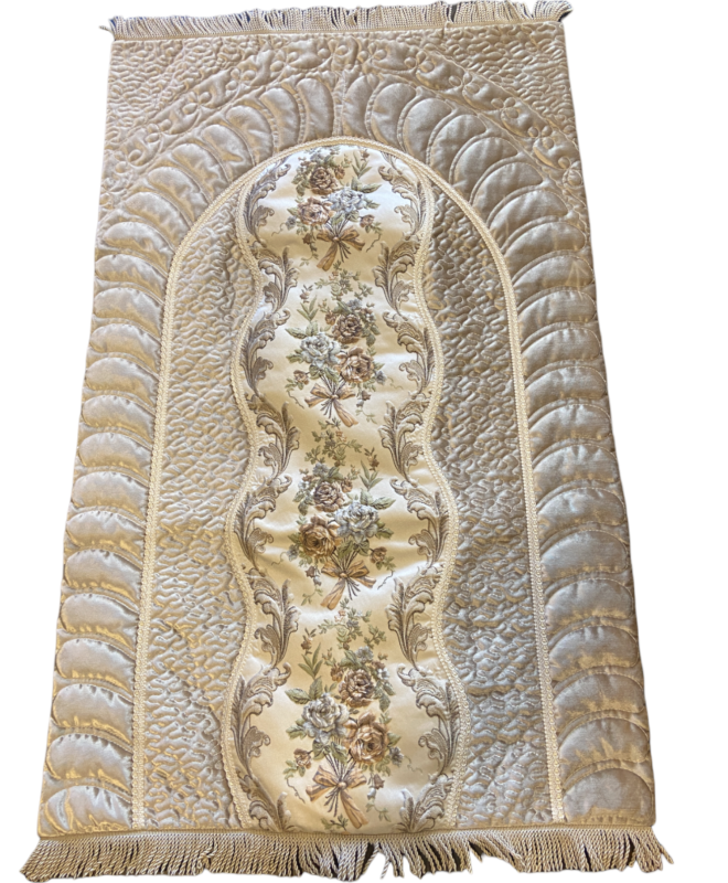 Goblen Desenli Kadife Seccade –Camel