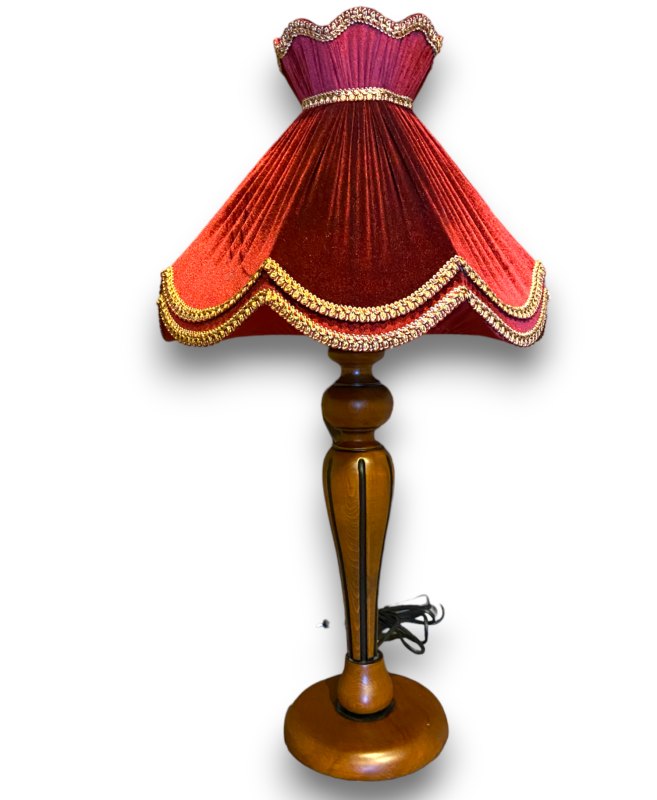 Velvet Abajur Şapkası | Bordo