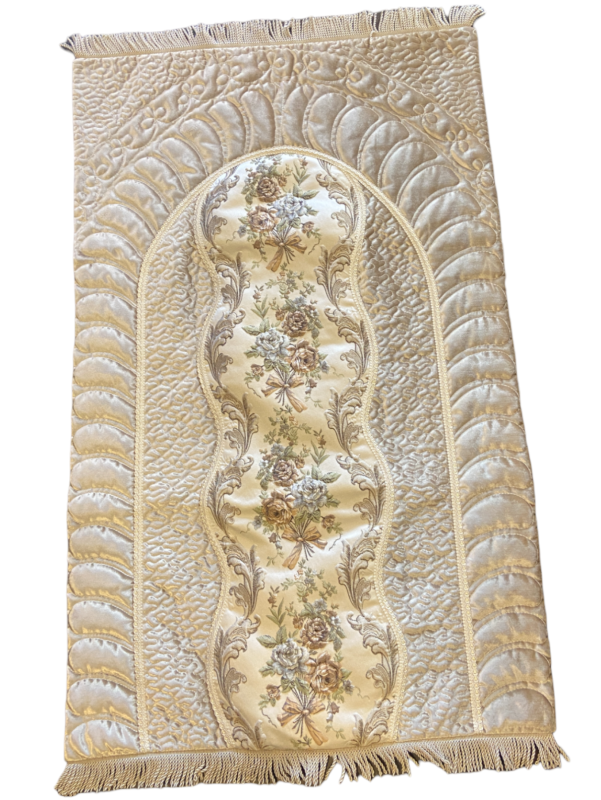 Goblen Desenli Kadife Seccade –Camel