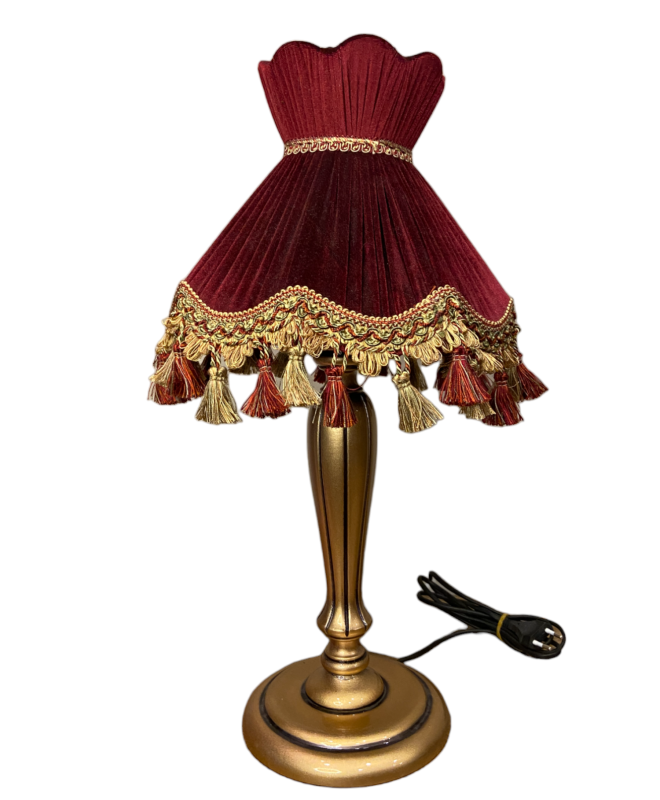 Velvet Abajur Şapkası | Bordo