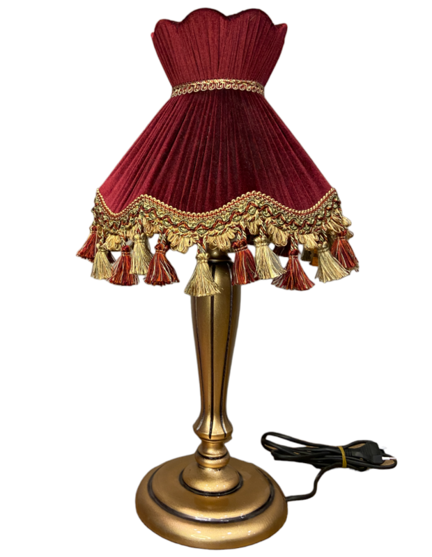 Velvet Abajur Şapkası | Bordo
