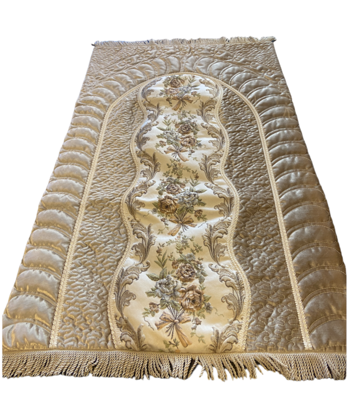 Goblen Desenli Kadife Seccade –Camel