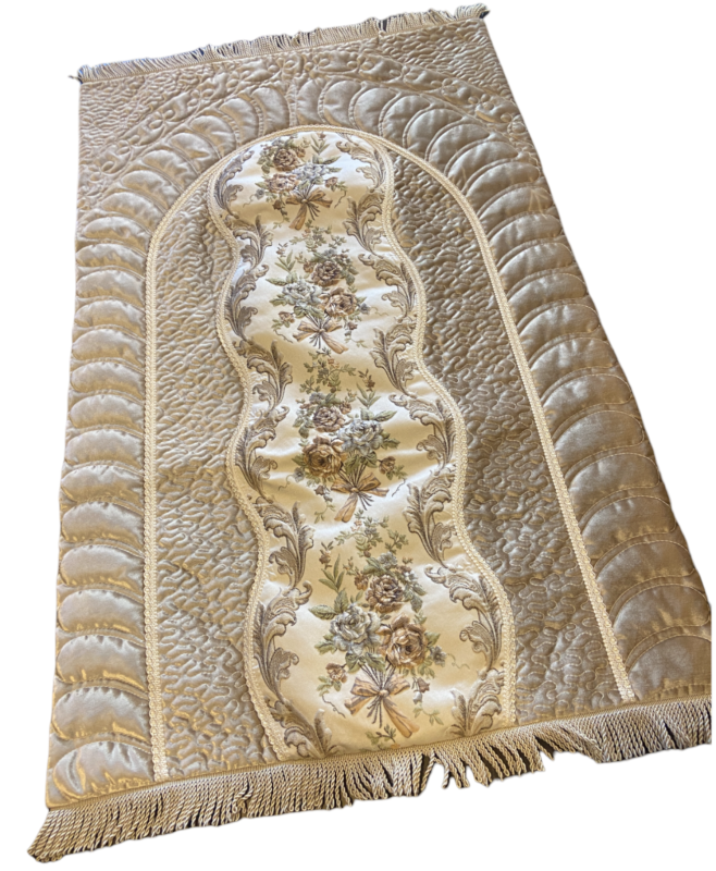 Goblen Desenli Kadife Seccade –Camel