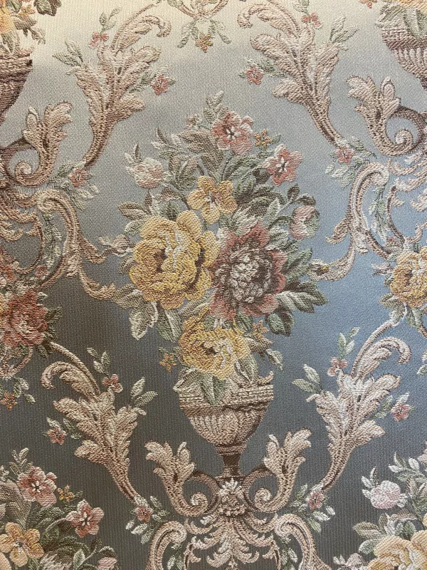 Goblen Kumaş: Heritage Dahlia | Buz Mavi