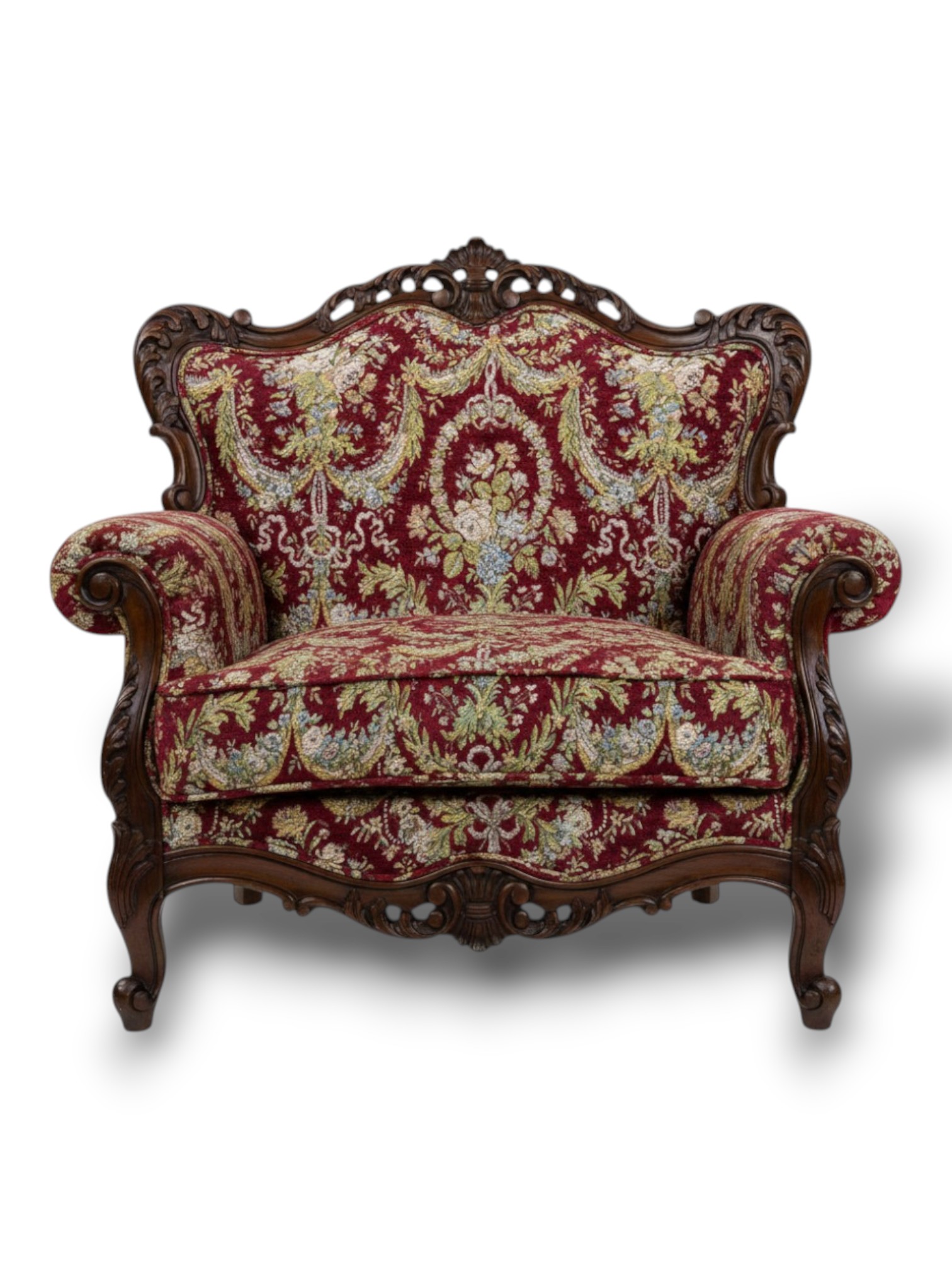 Goblen Kumaş: Heritage Azalie | Bordo