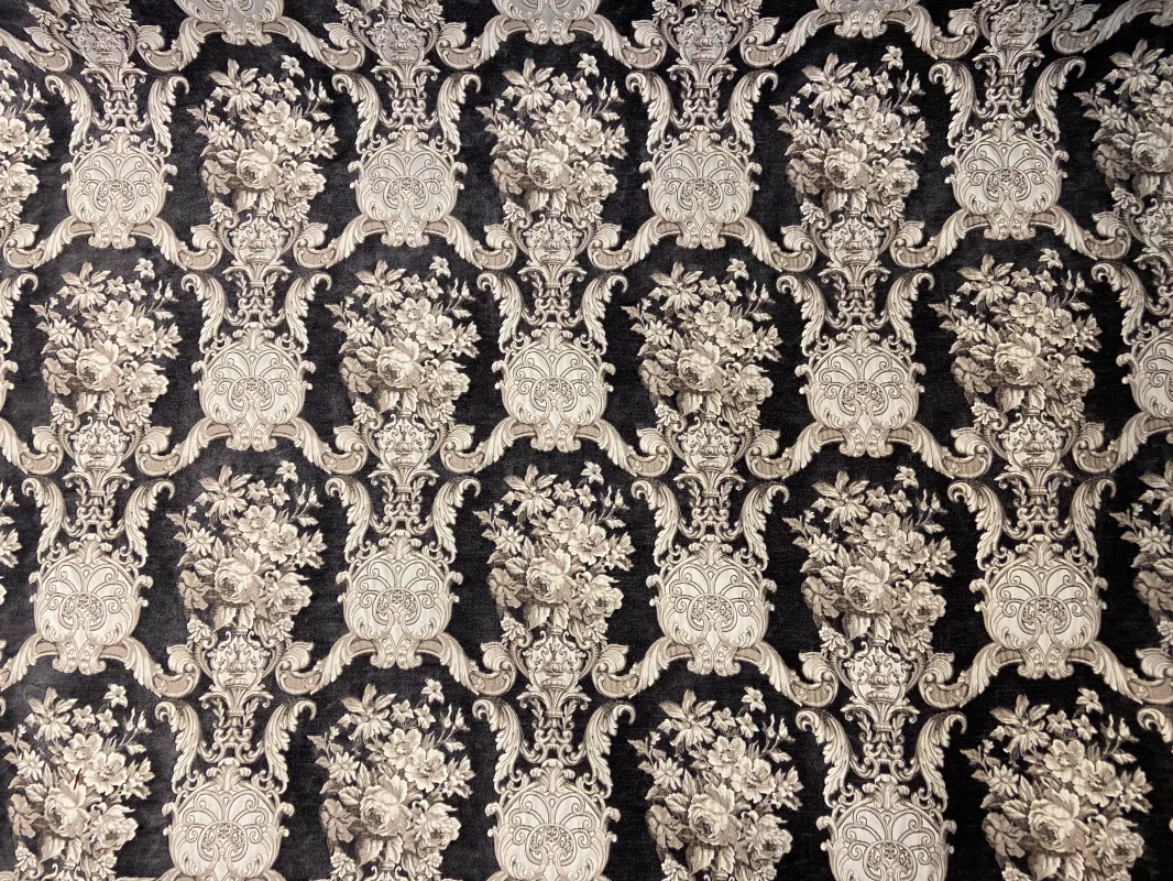 Goblen Kumaş: Heritage Rubis | Gri