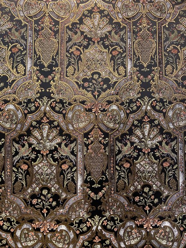 Goblen Kumaş: Heritage Anatolia | Siyah