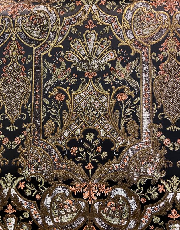 Goblen Kumaş: Heritage Anatolia | Siyah