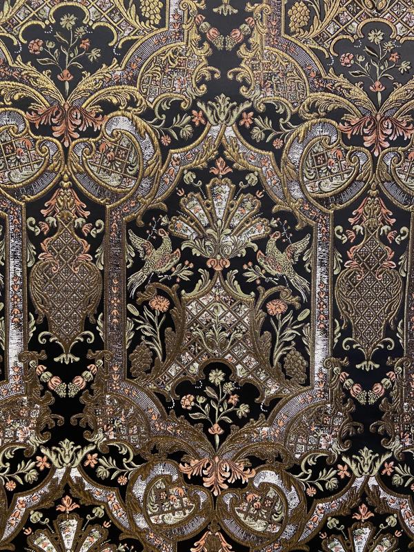 Goblen Kumaş: Heritage Anatolia | Siyah