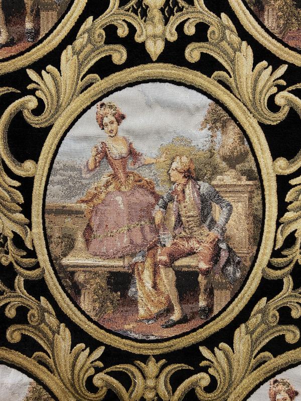 Goblen Kumaş: Heritage Fragonard | Siyah