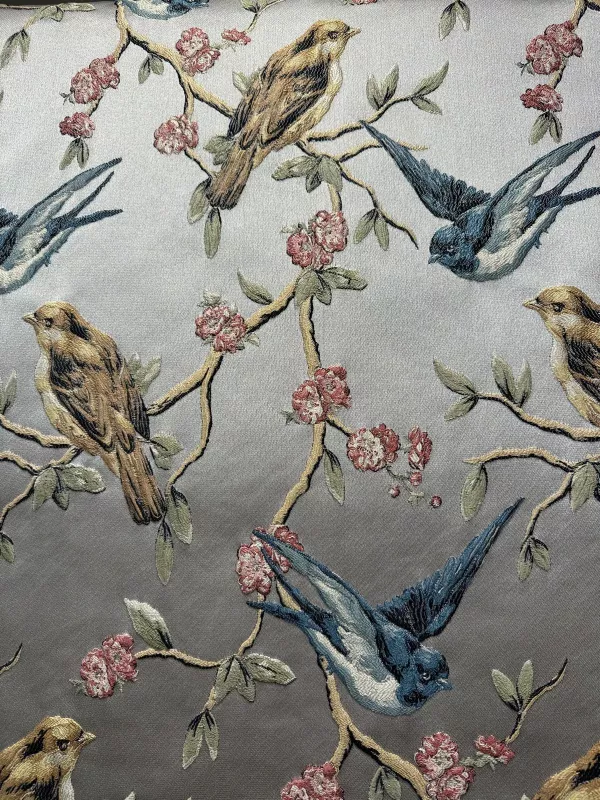 Goblen Kumaş: Heritage Songbird | Gri