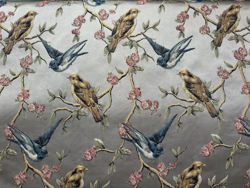 Goblen Kumaş: Heritage Songbird | Gri