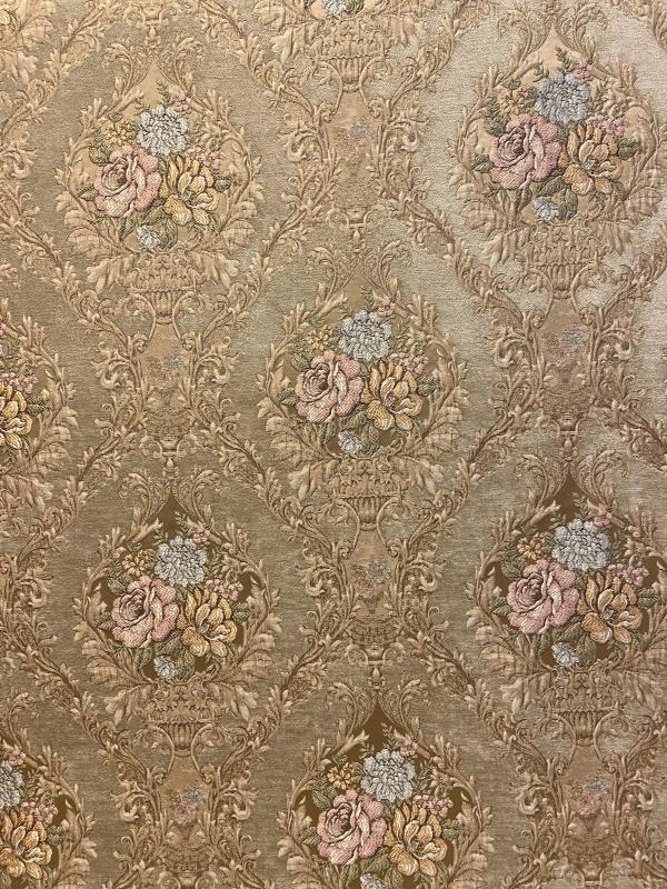 Goblen Kumaş: Heritage Peony | Camel
