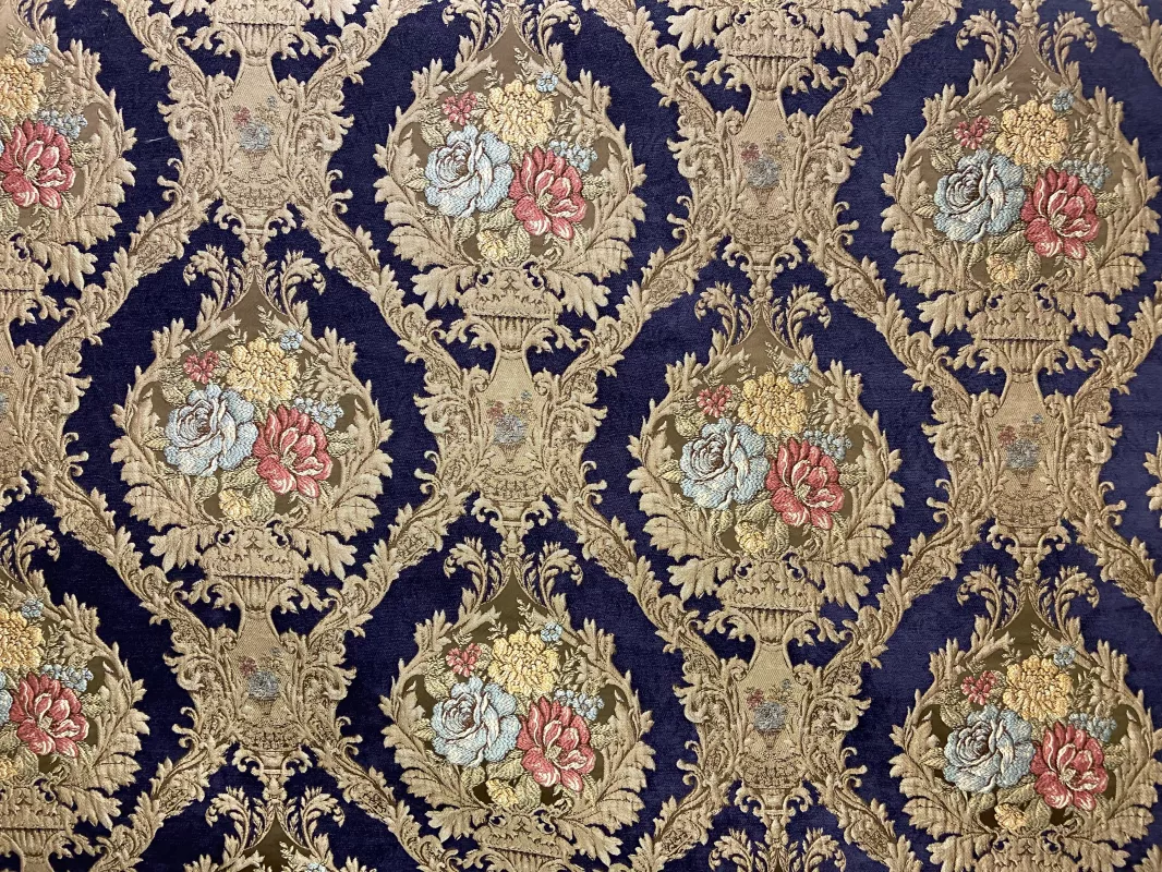 Goblen Kumaş: Heritage Peony | Lacivert