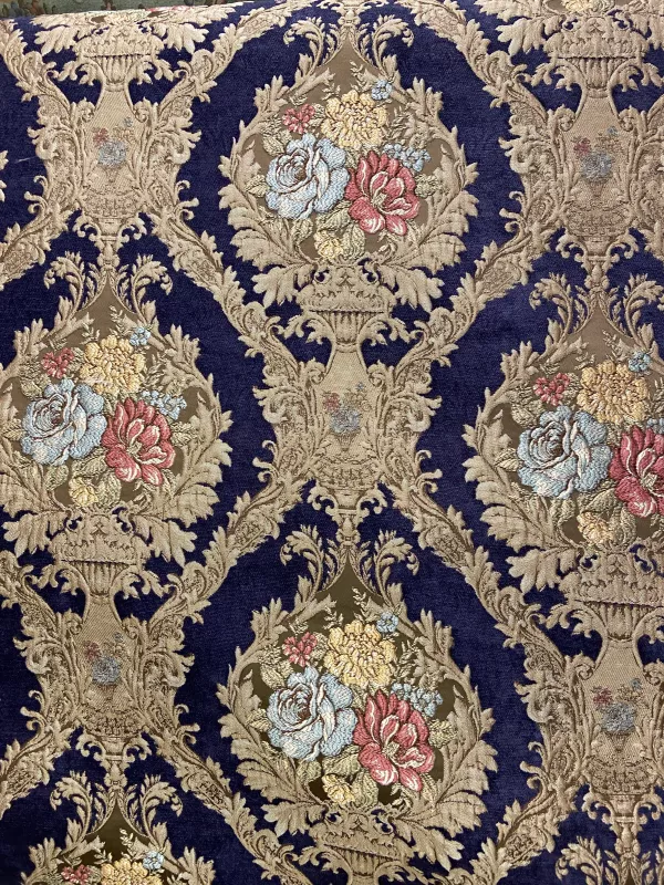 Goblen Kumaş: Heritage Peony | Lacivert