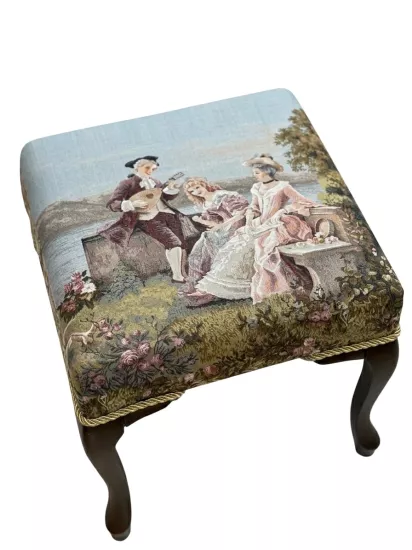 Fragonard Desenli Goblen Puf