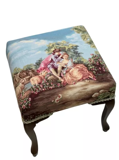 Fragonard Desenli Goblen Puf