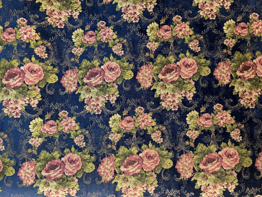Goblen Kumaş: Heritage Jasmine | Lacivert