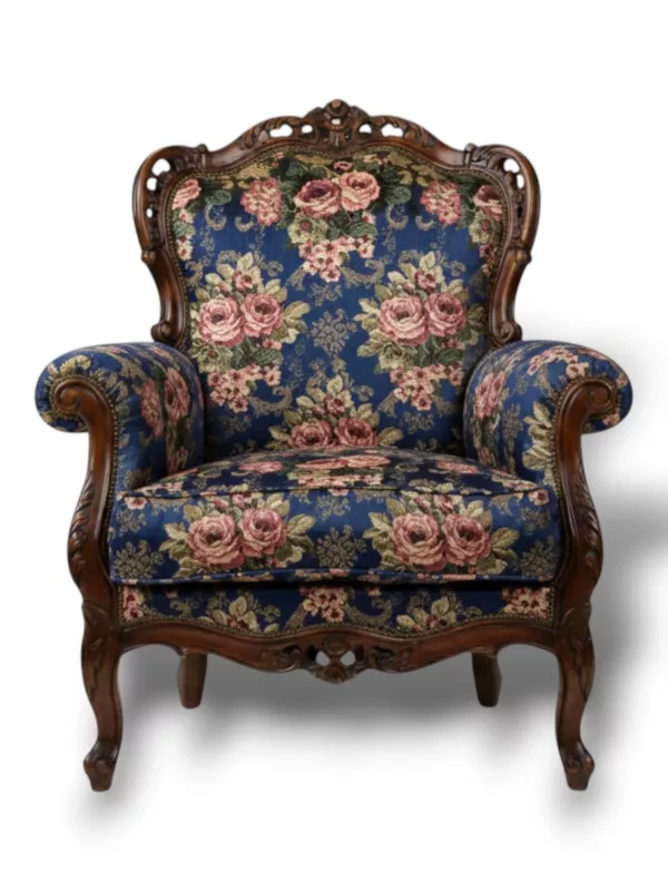 Goblen Kumaş: Heritage Jasmine | Lacivert