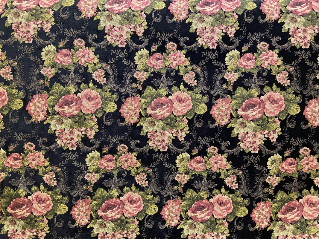 Goblen Kumaş: Heritage Jasmine | Siyah