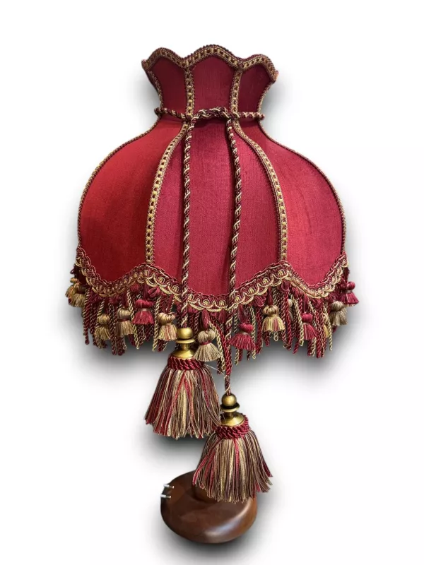 Velvet Abajur Şapkası | Bordo