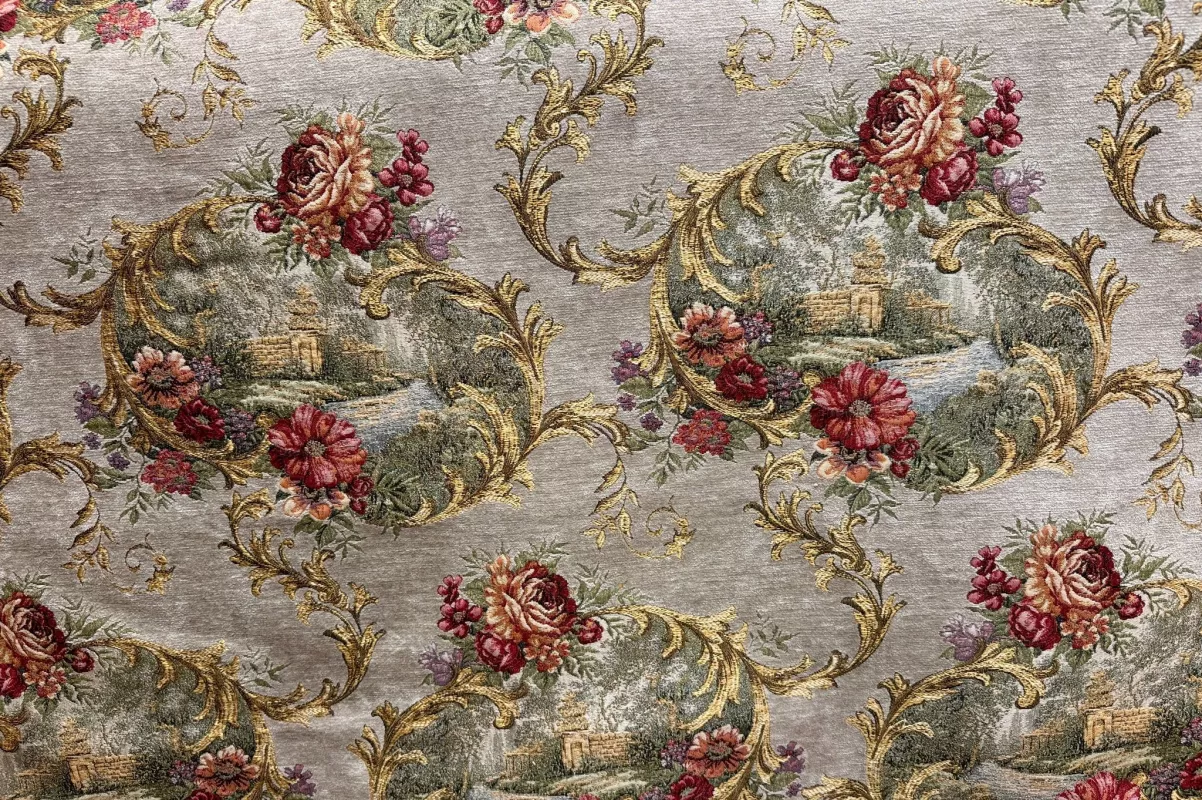 Goblen Kumaş: Heritage Jardin | Gri