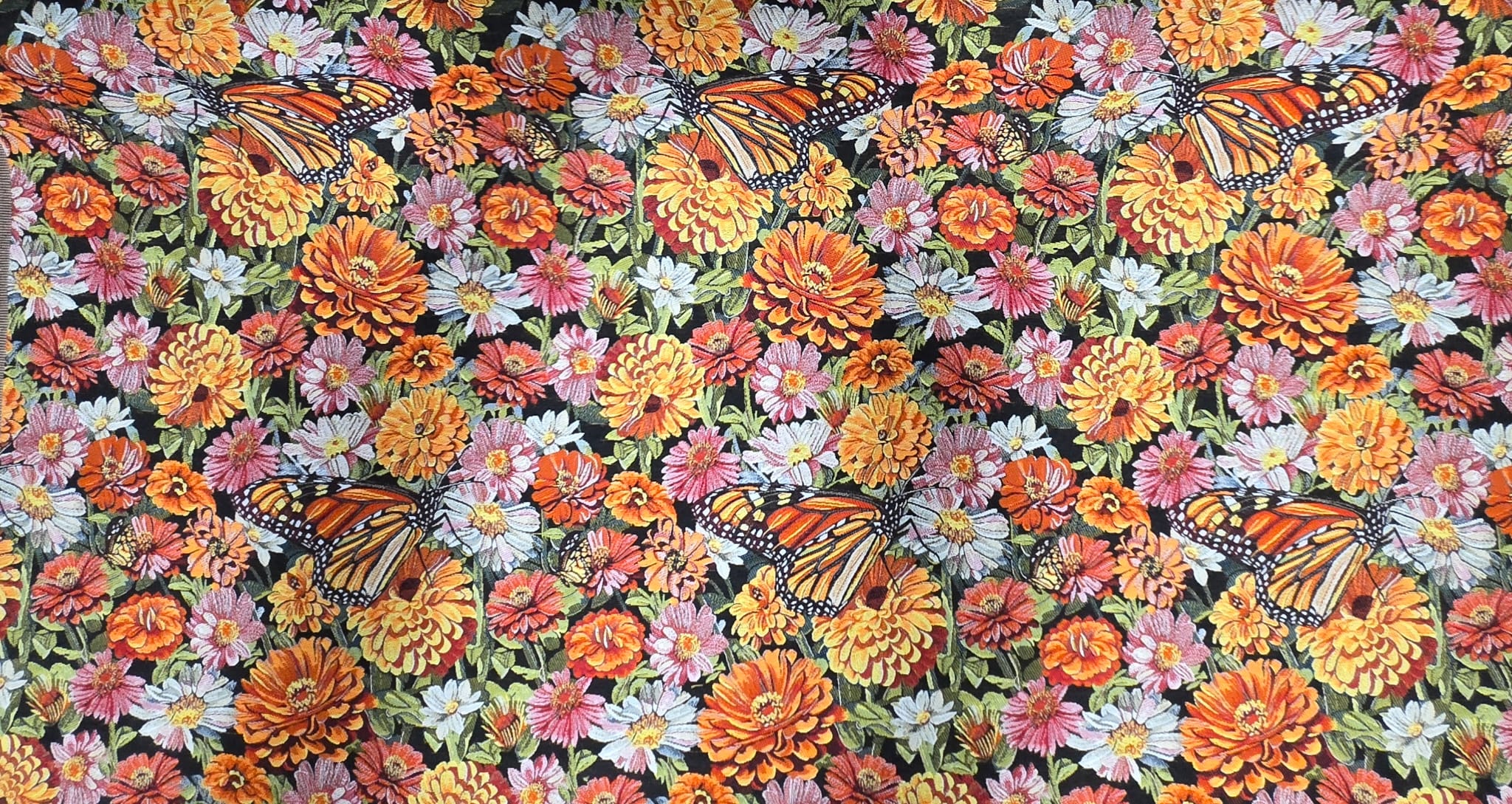 Goblen Kumaş: Maison Floréa | Siyah-Turuncu