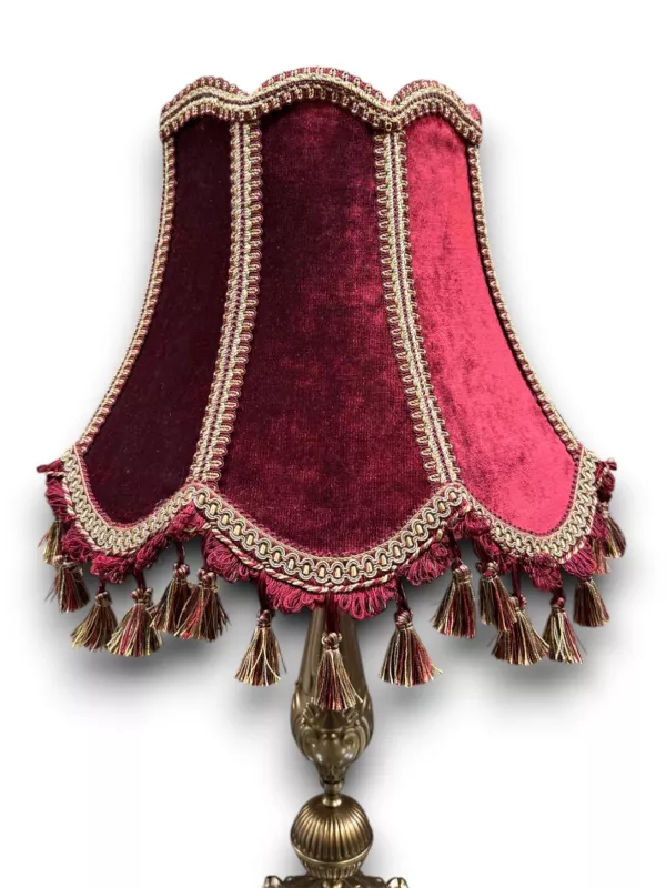 Velvet Abajur Şapkası | Bordo 