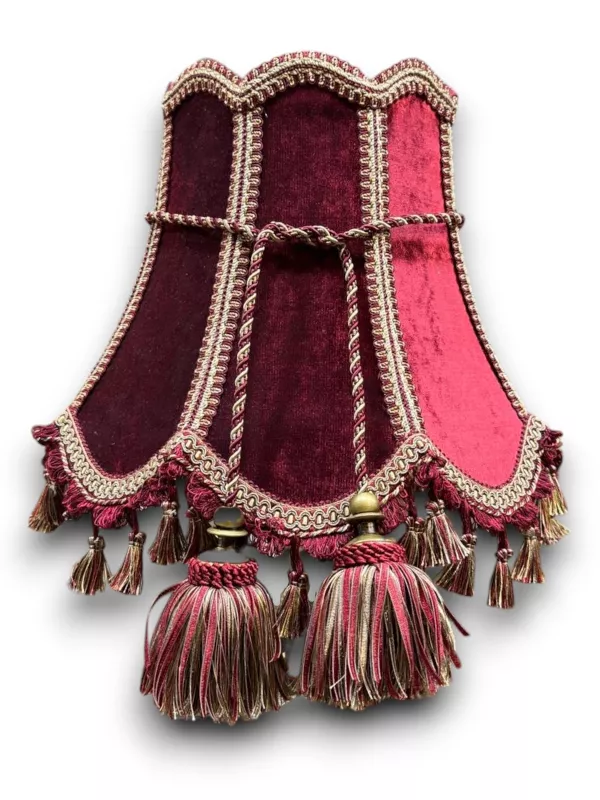 Velvet Abajur Şapkası | Bordo 