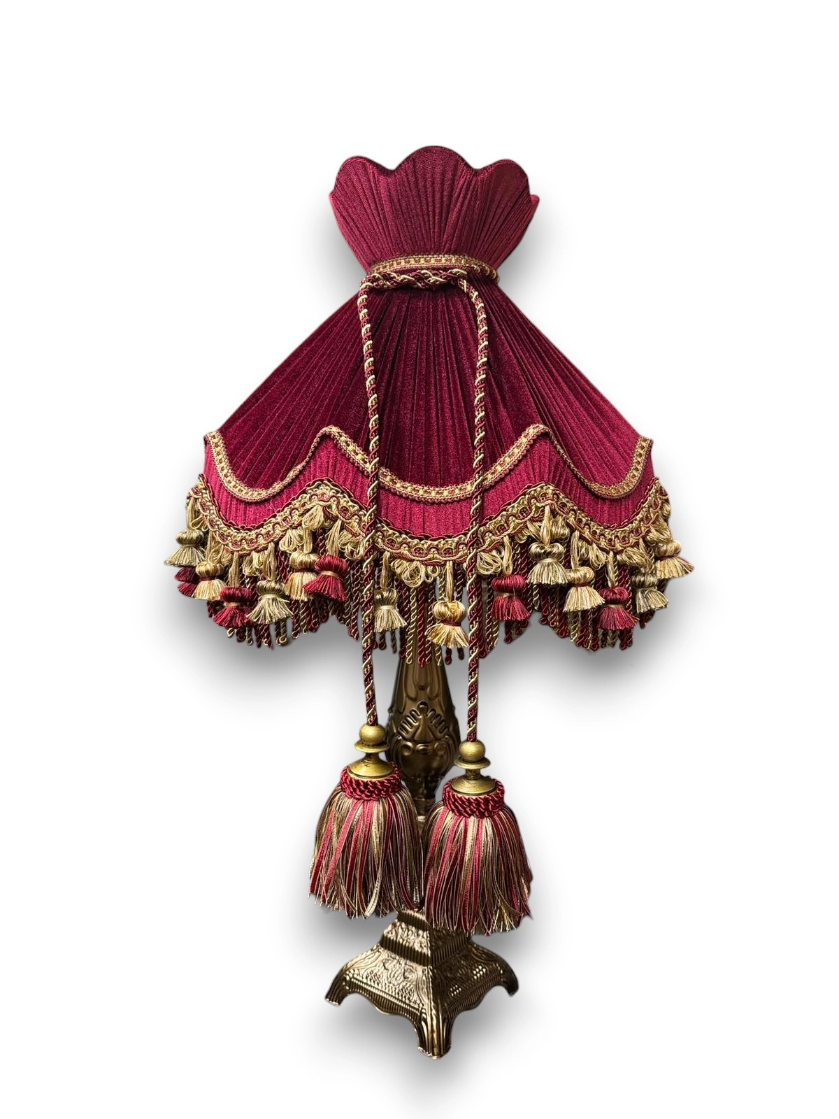 Velvet Abajur Şapkası | Bordo